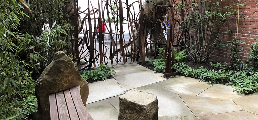 new courtyard looking out